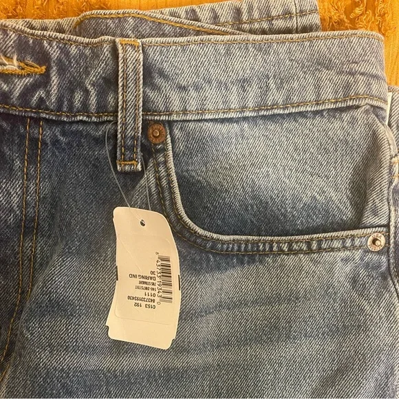 RE/DONE  70s Straight DARING INDIGO W/Rips - Picture 8 of 11